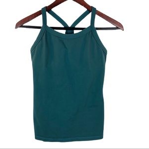 lululemon Sz 6 Teal and Shear Racer Back Tank Top